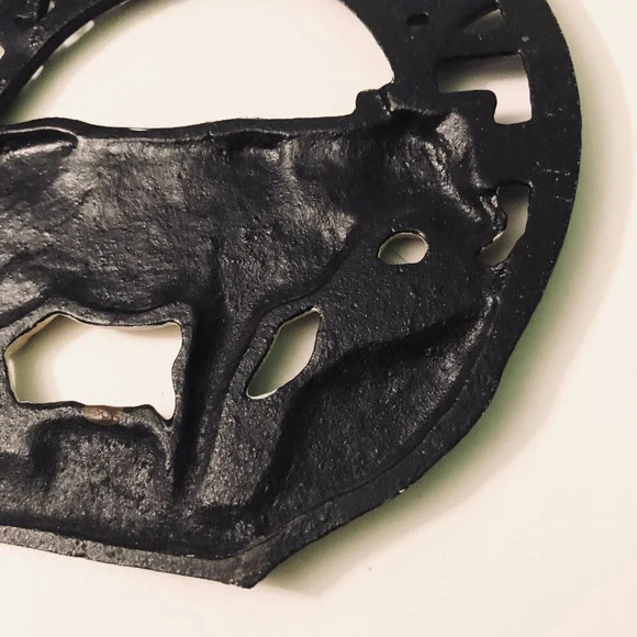 Vtg Cast  Iron Cow Welcome Door Hanger Sign Farmhouse Decor - Picture 7 of 15